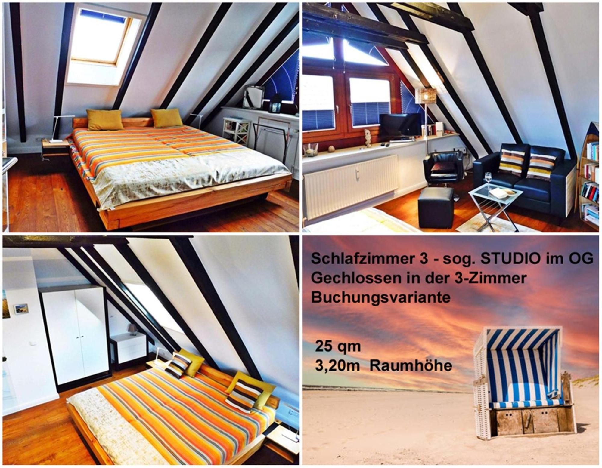 3-Zimmer-Ferienwohnung Deichwiese Westerland 1-3 Personen Eksteriør bilde